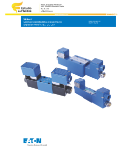 Portada catálogo vickers válvulas direccionales solenoide ATEX