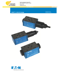 Portada catálogo vickers válvulas direccionales DGM40/41