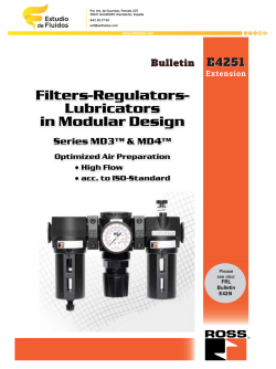 Portada catálogo ross filtros reguladores lubricadores MD3/MD4