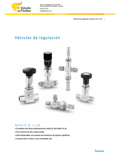 Portada catálogo swagelok válvulas de regulación