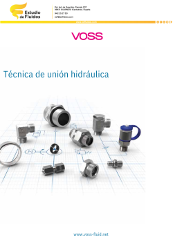 Portada catálogo voss técnica de unicón hidráulica racores hidráulicos