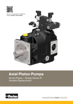 Portada catálogo parker bombas pistón axial MSG30